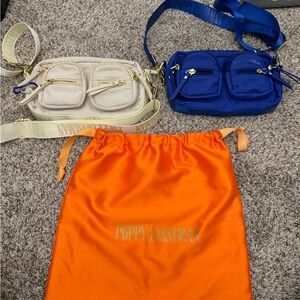 Poppy Lissiman bag (2 included) blue and neutral euc